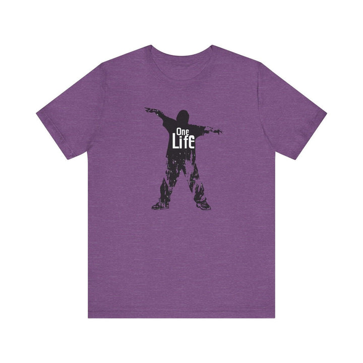Hip Hop One Life T Shirt | Heather Team Purple Twill Tees