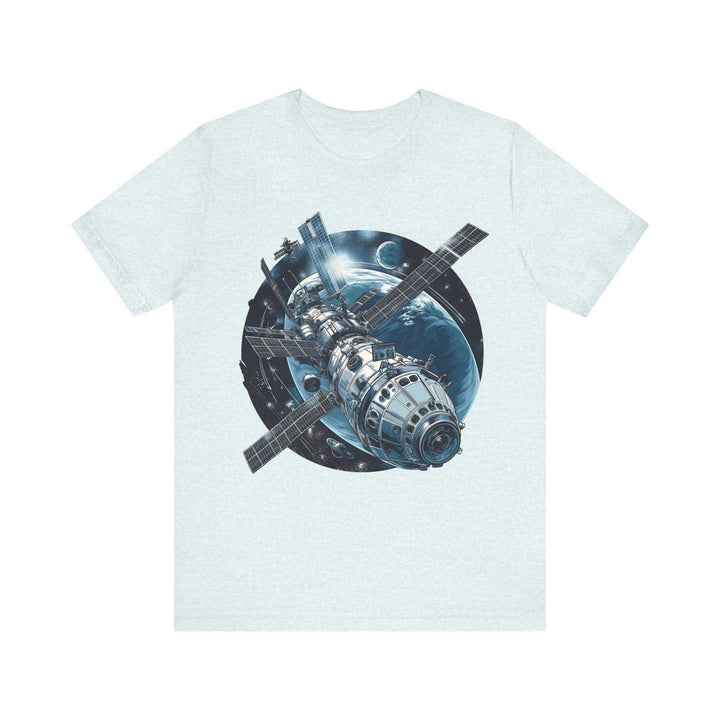 Nasa Orbital Station T Shirt | Heather Ice Blue