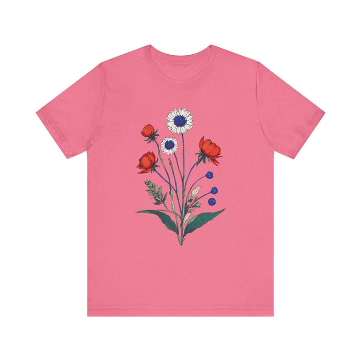 Flower Patriotic Blooms T Shirt | Charity Pink