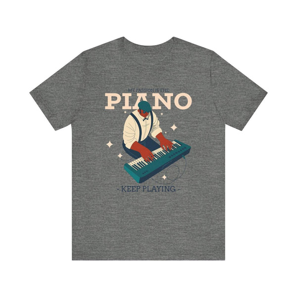 Band Piano Passion T Shirt | Deep Heather