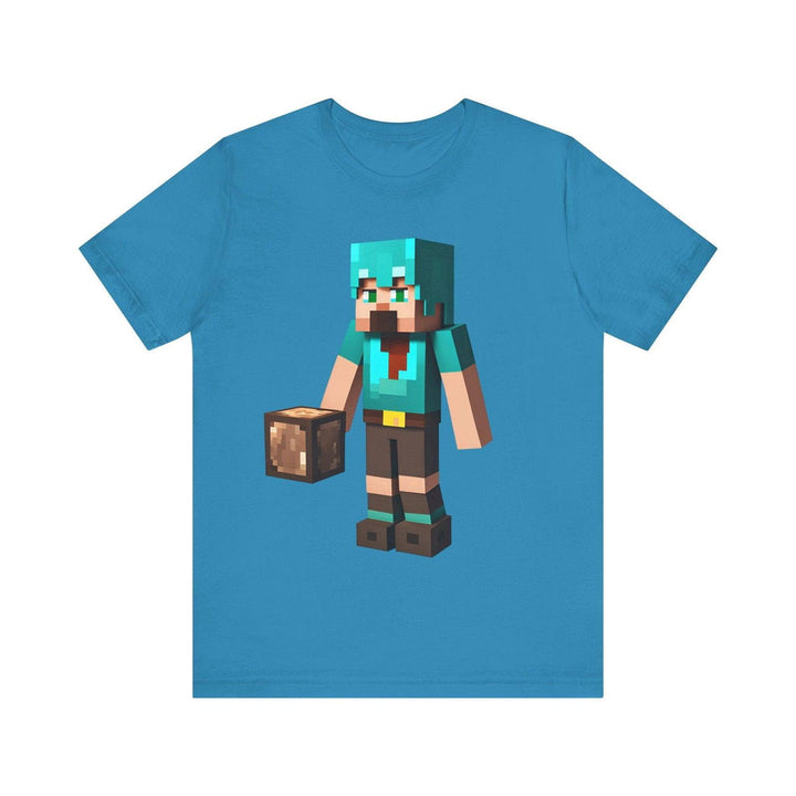 Minecraft Pixel Builder T Shirt | Aqua