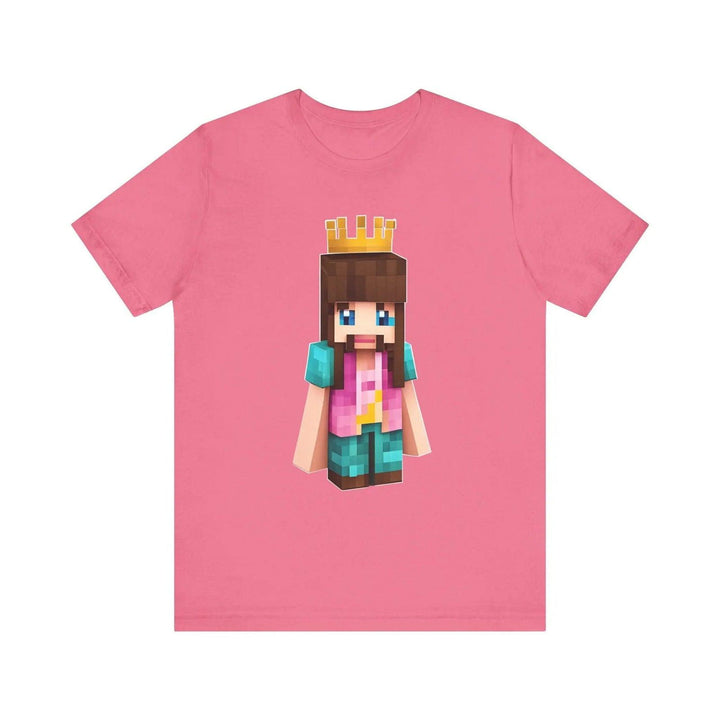 Minecraft Pixel Crowned Champion T Shirt | Charity Pink