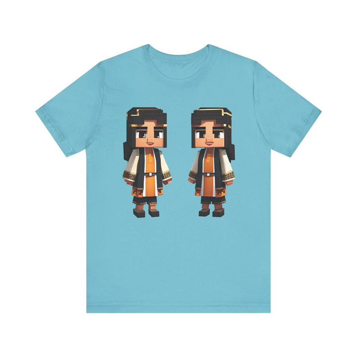 Minecraft Pixel Desert Explorer T Shirt | Turquoise