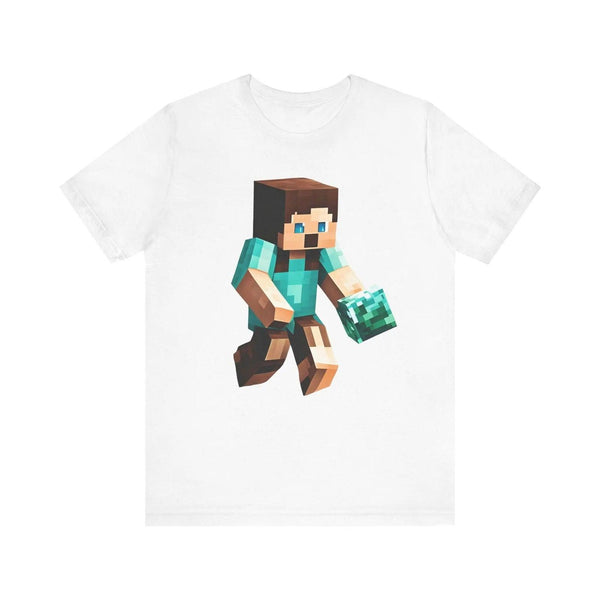 Minecraft Pixel Digger T Shirt | White