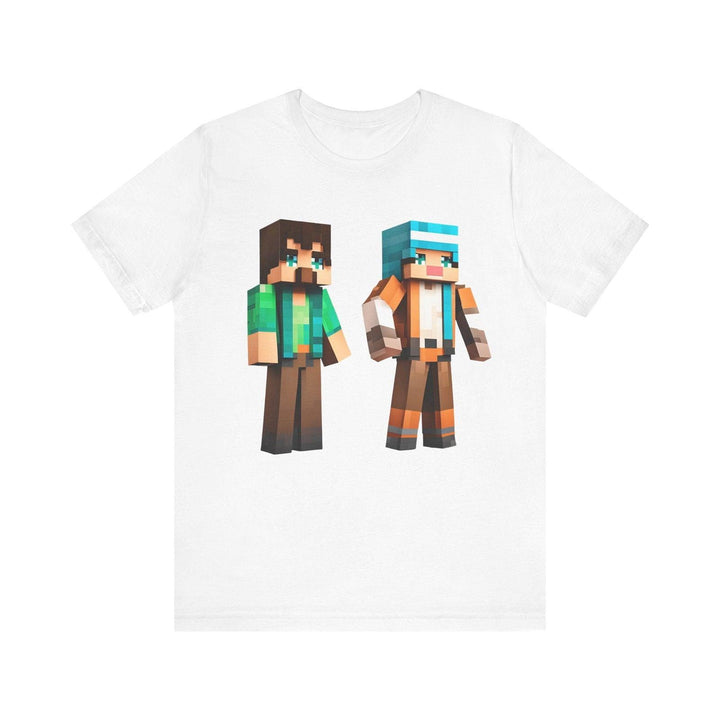 Minecraft Pixel Duo Adventurers T Shirt | White