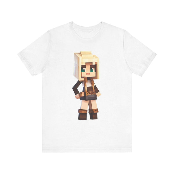 Minecraft Pixel Explorer Girl T Shirt | White