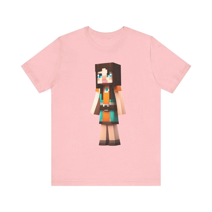 Minecraft Pixel Jungle Explorer T Shirt | Pink