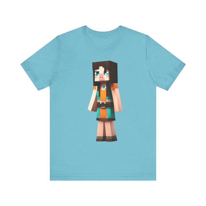 Minecraft Pixel Jungle Explorer T Shirt | Turquoise