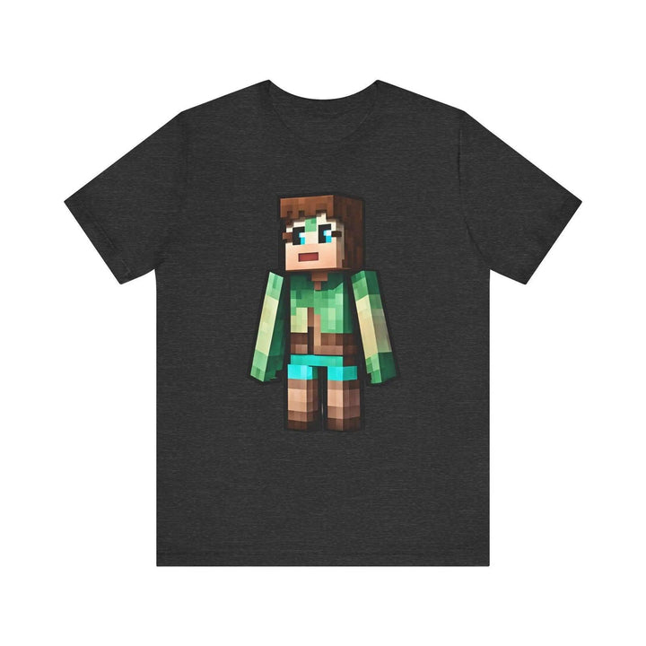 Minecraft Pixel Jungle Scout T Shirt | Dark Grey Heather