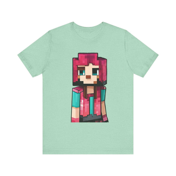 Minecraft Pixel Paladin T Shirt | Heather Mint