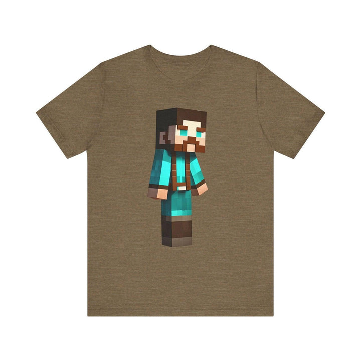 Minecraft Pixel Pathfinder T Shirt | Heather Olive