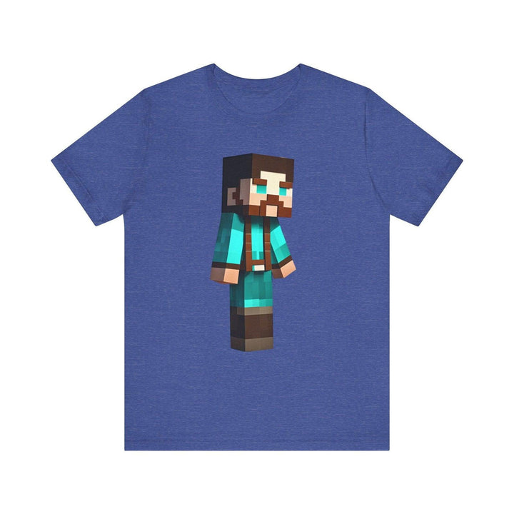 Minecraft Pixel Pathfinder T Shirt | Heather True Royal