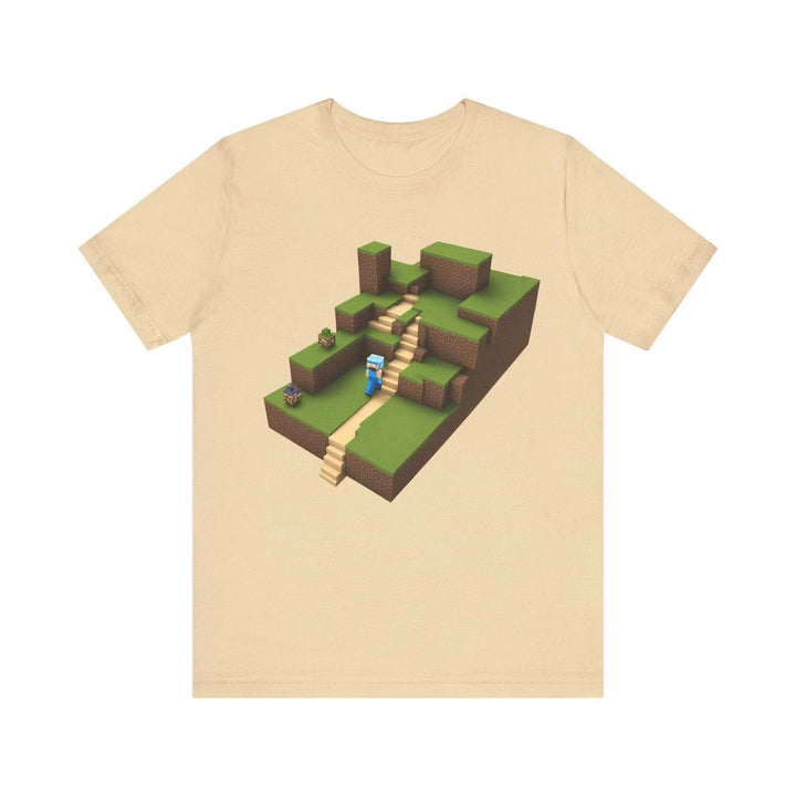 Minecraft Pixel Pathway T Shirt | Soft Cream