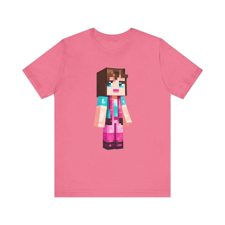 Minecraft Pixel Pink Explorer T Shirt | Charity Pink