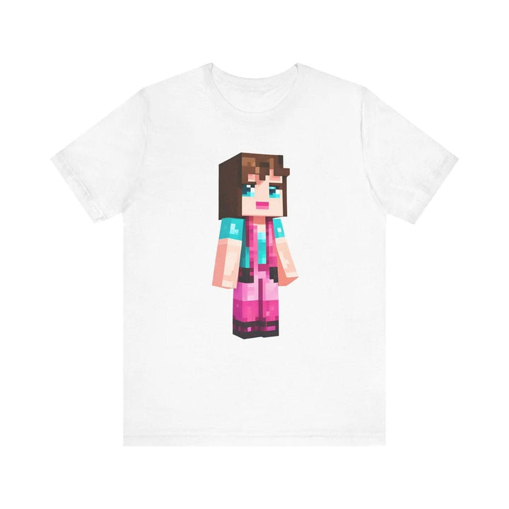 Minecraft Pixel Pink Explorer T Shirt | White