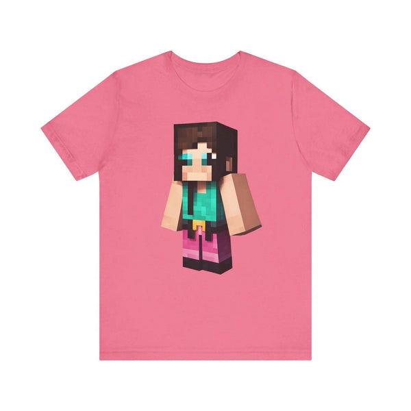 Minecraft Pixel Quest T Shirt | Charity Pink