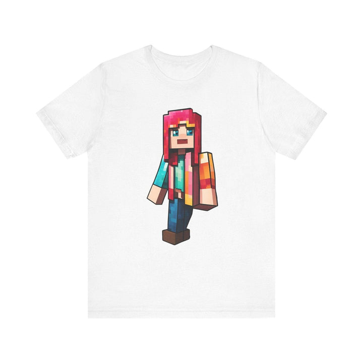 Minecraft Pixel Rainbow Adventurer T Shirt | White