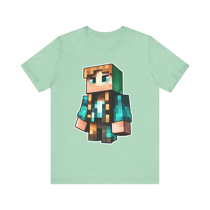 Minecraft Pixel Ranger T Shirt | Heather Mint