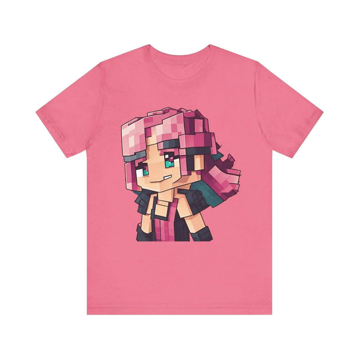 Minecraft Pixel Rebel T Shirt | Charity Pink