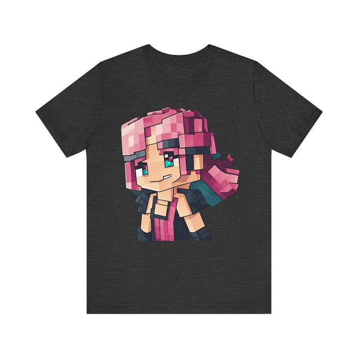 Minecraft Pixel Rebel T Shirt | Dark Grey Heather