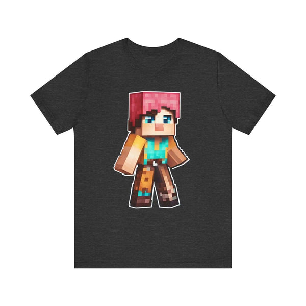 Minecraft Pixel Treasure Hunter T Shirt | Dark Grey Heather