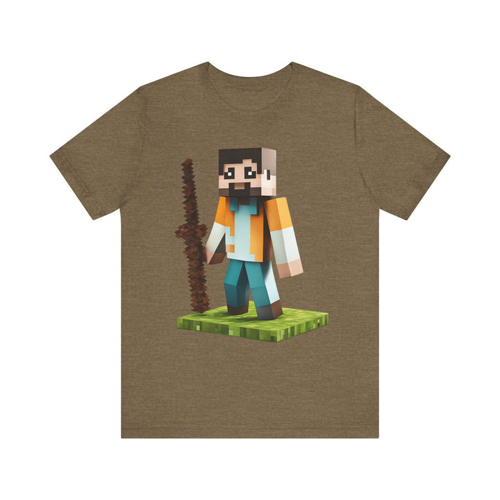 Minecraft Pixel Voyager T Shirt | Heather Olive