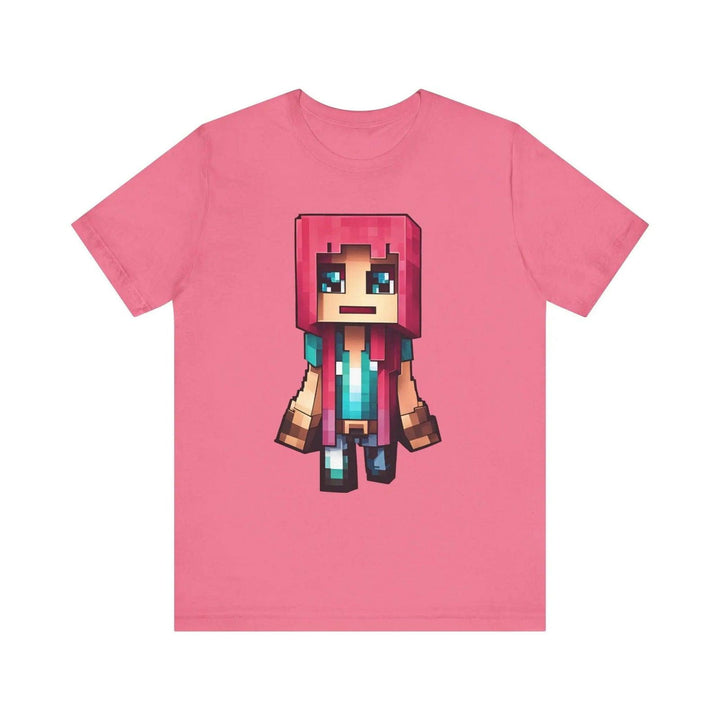 Minecraft Pixel Wanderer T Shirt | Charity Pink