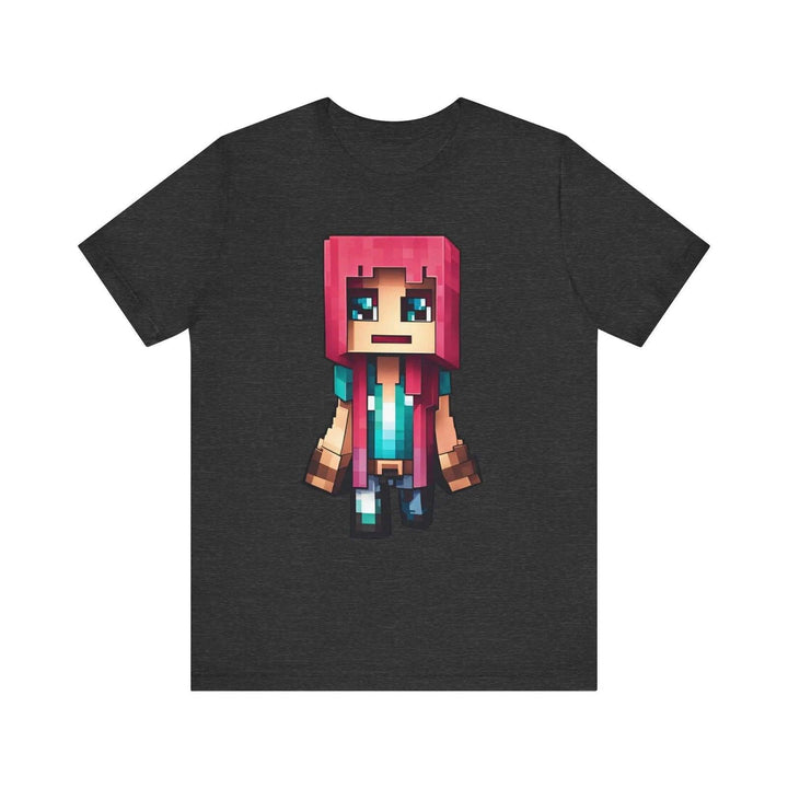 Minecraft Pixel Wanderer T Shirt | Dark Grey Heather