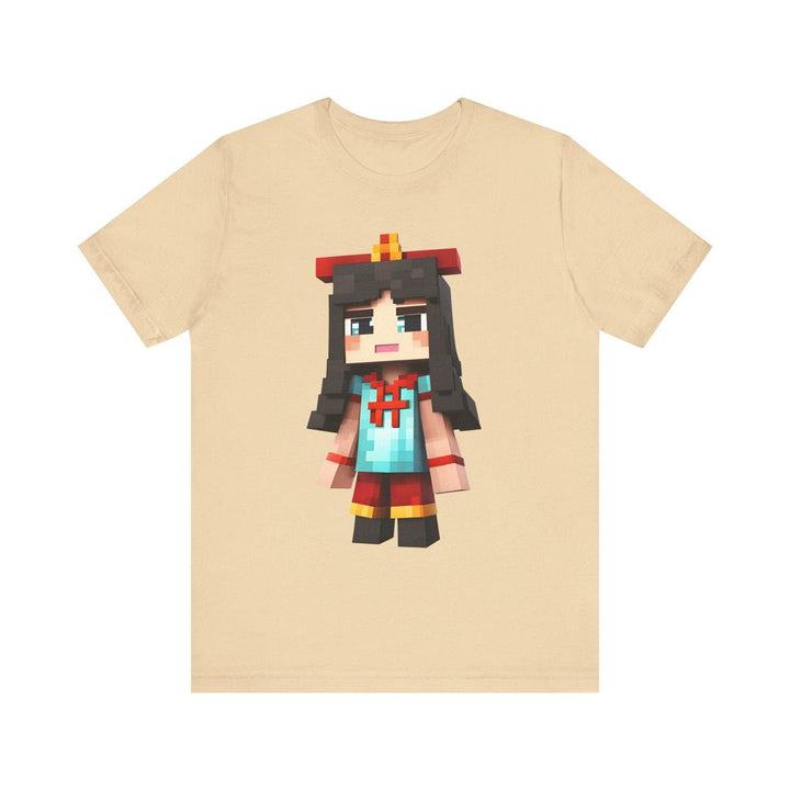 Minecraft Pixel Warrior Princess T Shirt | Soft Cream