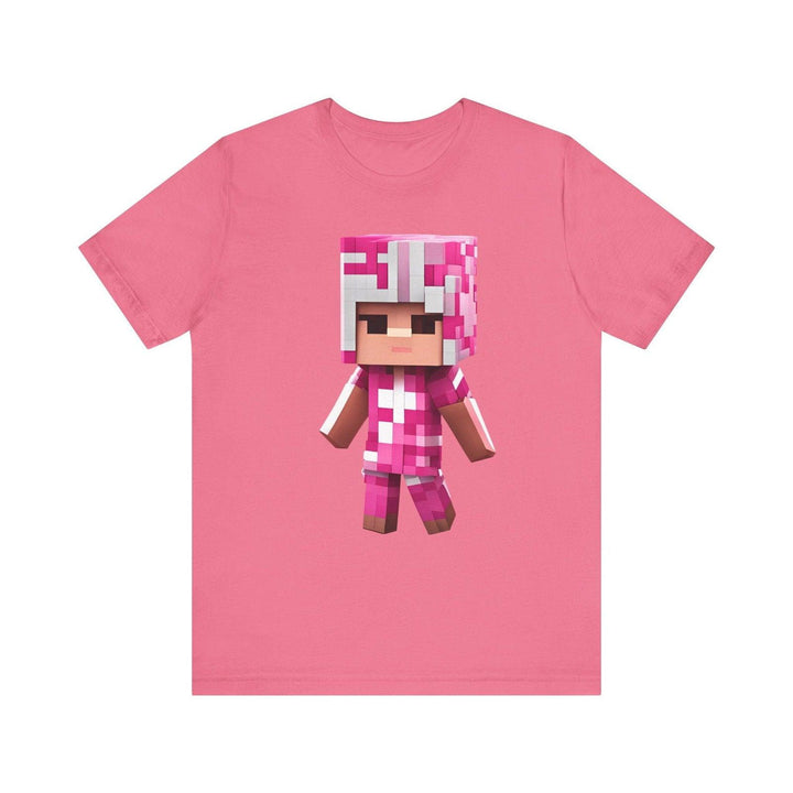 Minecraft Pixel Warrior T Shirt | Charity Pink