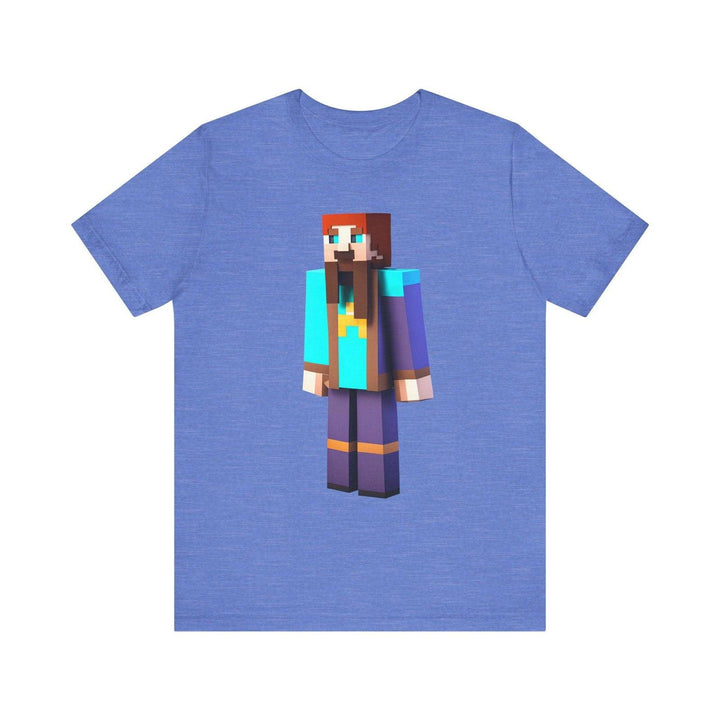 Minecraft Pixel Wizard Adventure T Shirt | Heather Columbia Blue