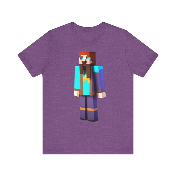 Minecraft Pixel Wizard Adventure T Shirt | Heather Team Purple