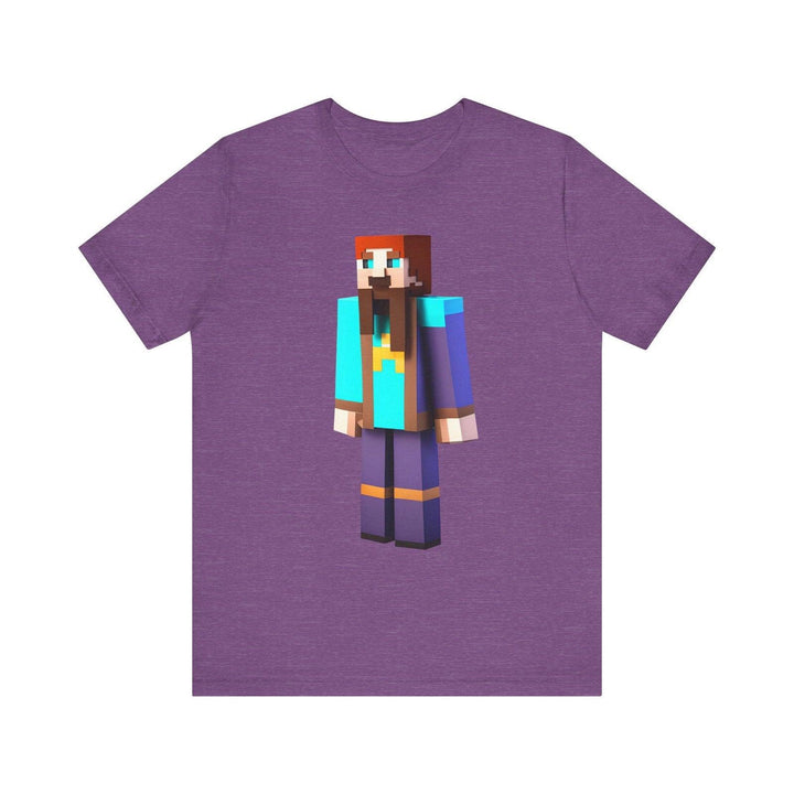 Minecraft Pixel Wizard Adventure T Shirt | Heather Team Purple