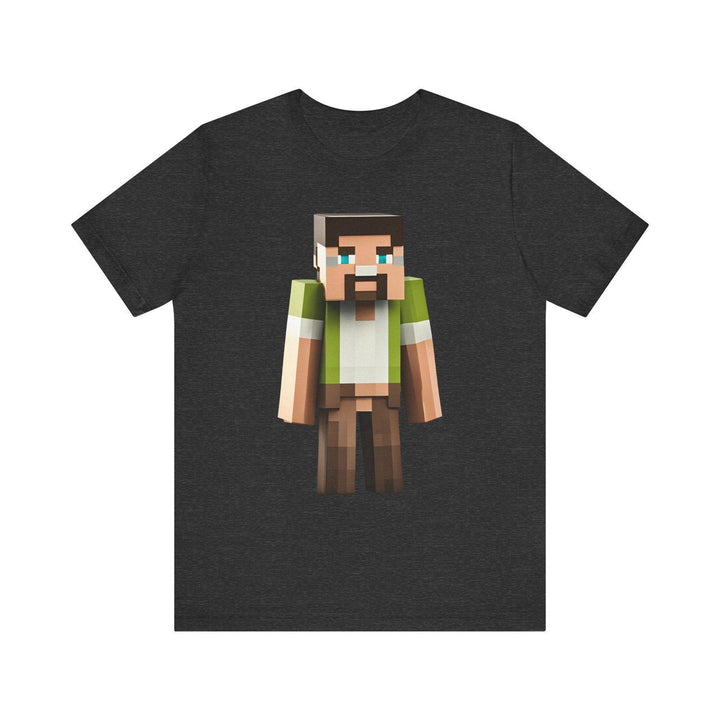 Minecraft Pixel Woodsman T Shirt | Dark Grey Heather