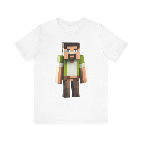 Minecraft Pixel Woodsman T Shirt | White