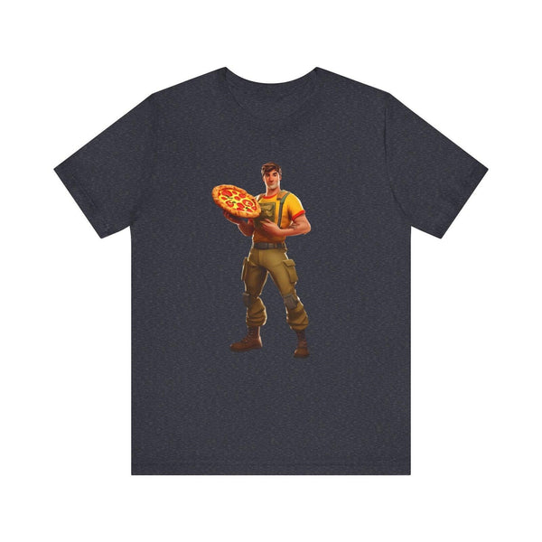 Fortnite Pizza Party Hero T Shirt | Heather Navy