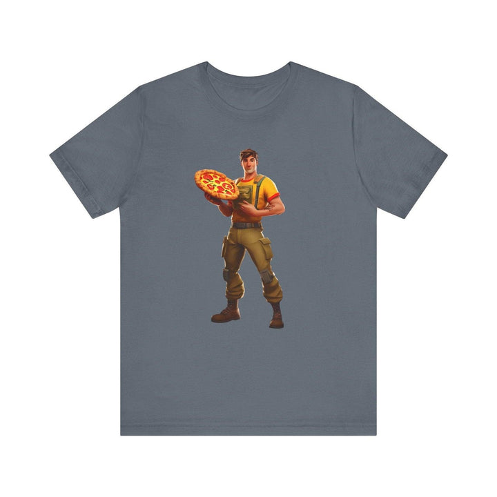 Fortnite Pizza Party Hero T Shirt | Steel Blue