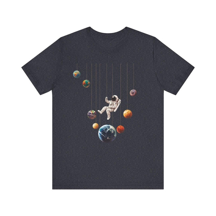 Nasa Planet Swing T Shirt | Heather Navy