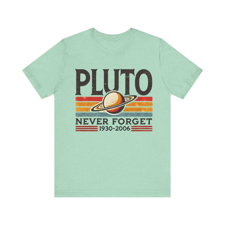 Nasa Pluto Never Forget T Shirt | Heather Mint