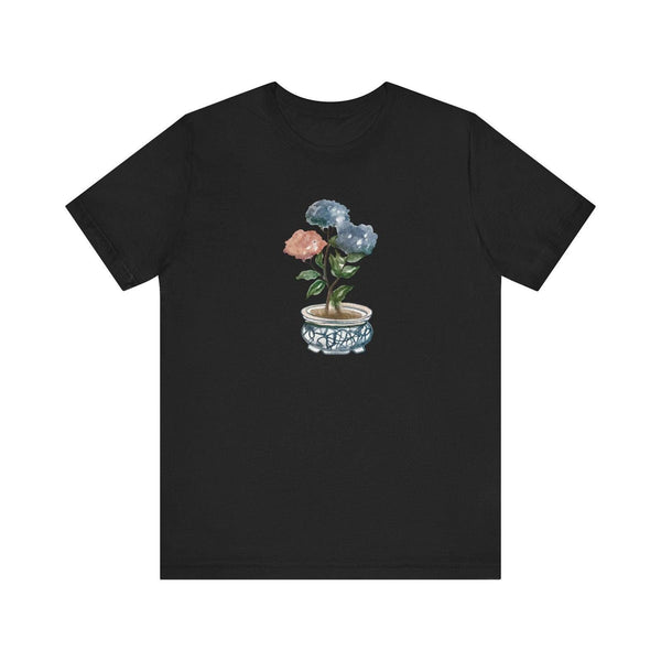 Flower Porcelain Blooms T Shirt | Black