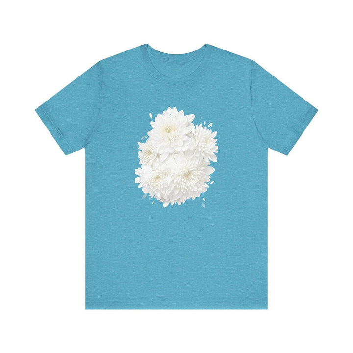 Flower Pure Blossom T Shirt | Heather Aqua