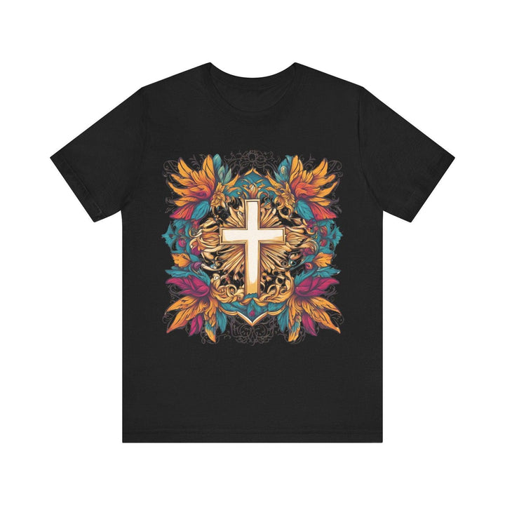 Christian Radiant Cross T Shirt | Black