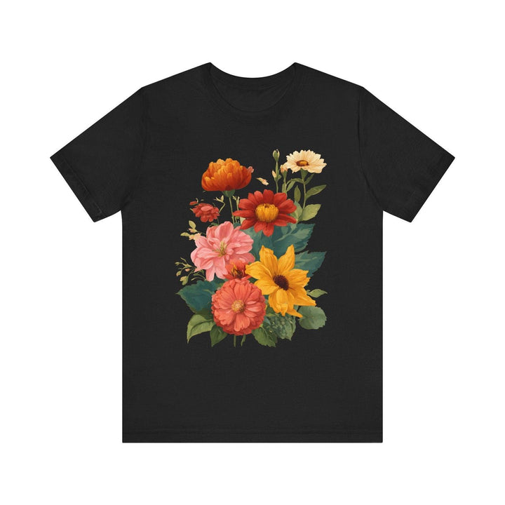 Flower Radiant Garden T Shirt | Black