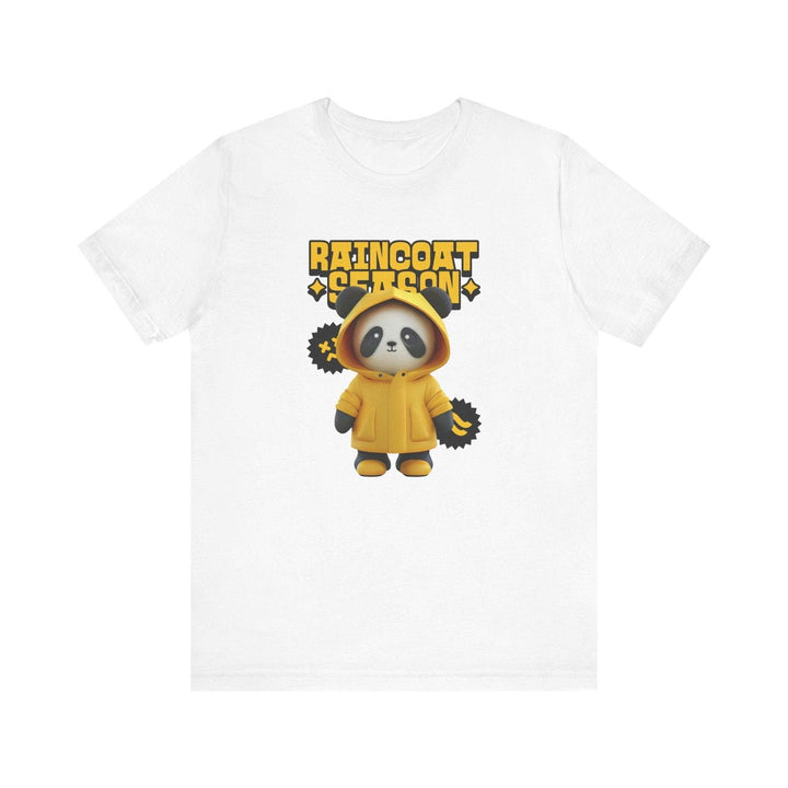 Adventure Raincoat Season Panda T Shirt | White