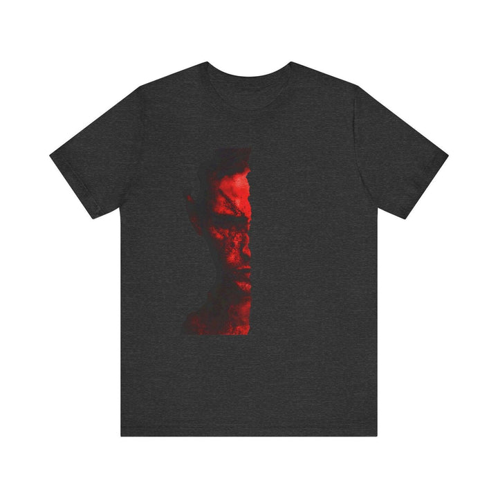 Christian Red Shadow T Shirt | Dark Grey Heather