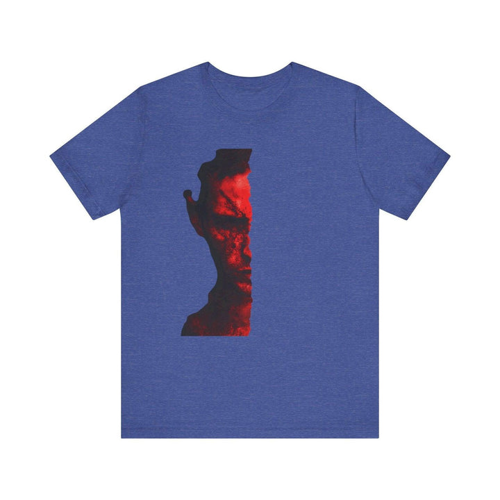 Christian Red Shadow T Shirt | Heather True Royal