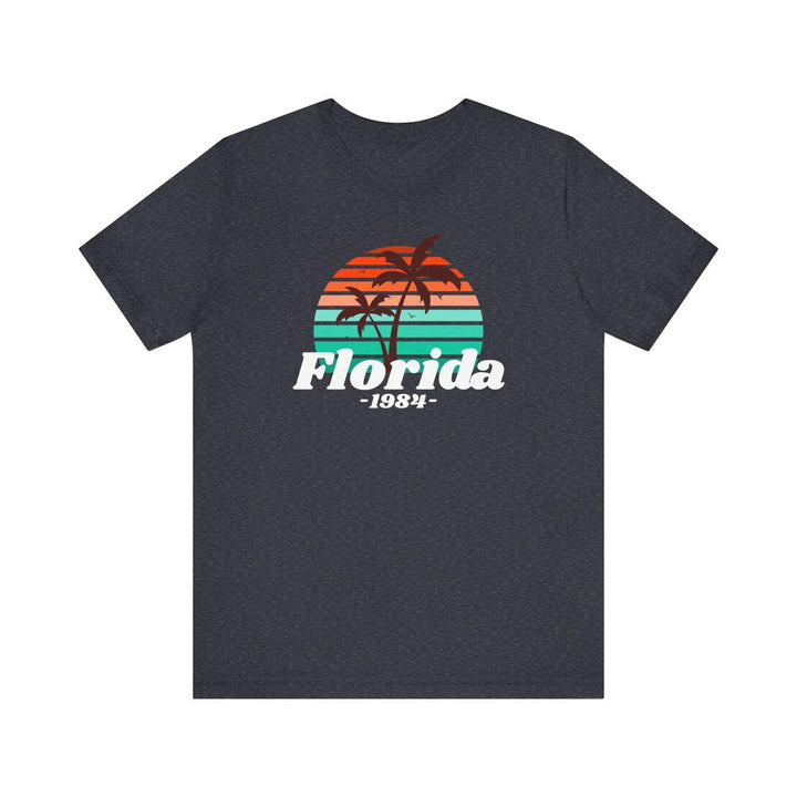 Beach Retro Florida '84 T Shirt | Heather Navy