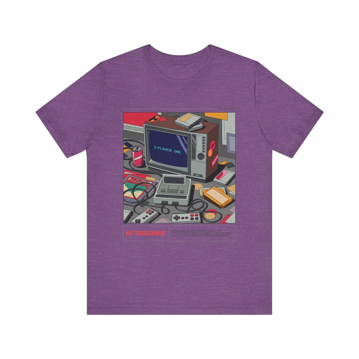 Retro Gaming Vibe T Shirt | Heather Team Purple