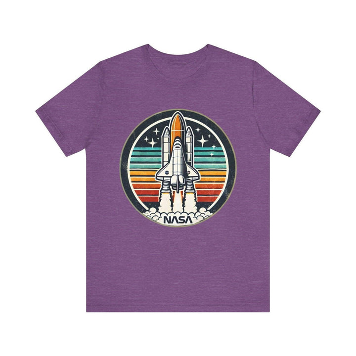 Nasa Retro Shuttle T Shirt | Heather Team Purple