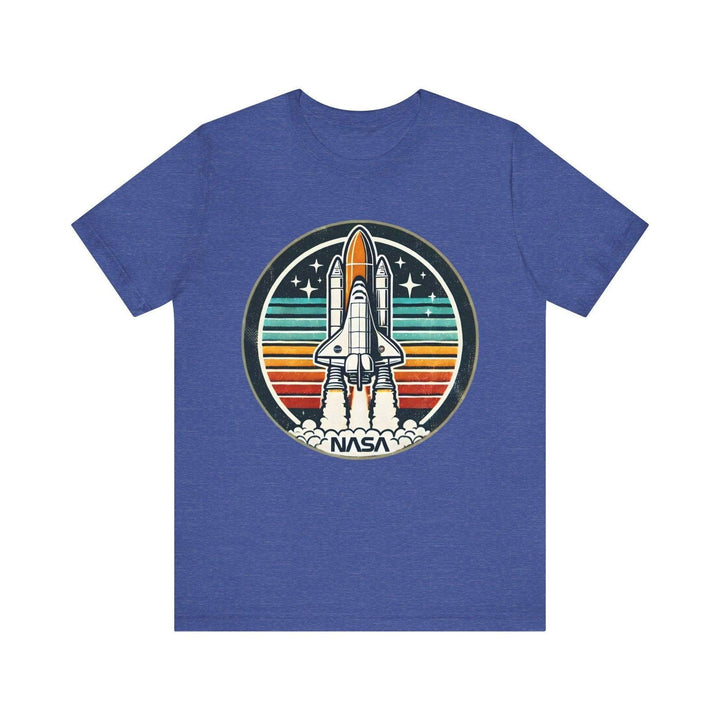 Nasa Retro Shuttle T Shirt | Heather True Royal